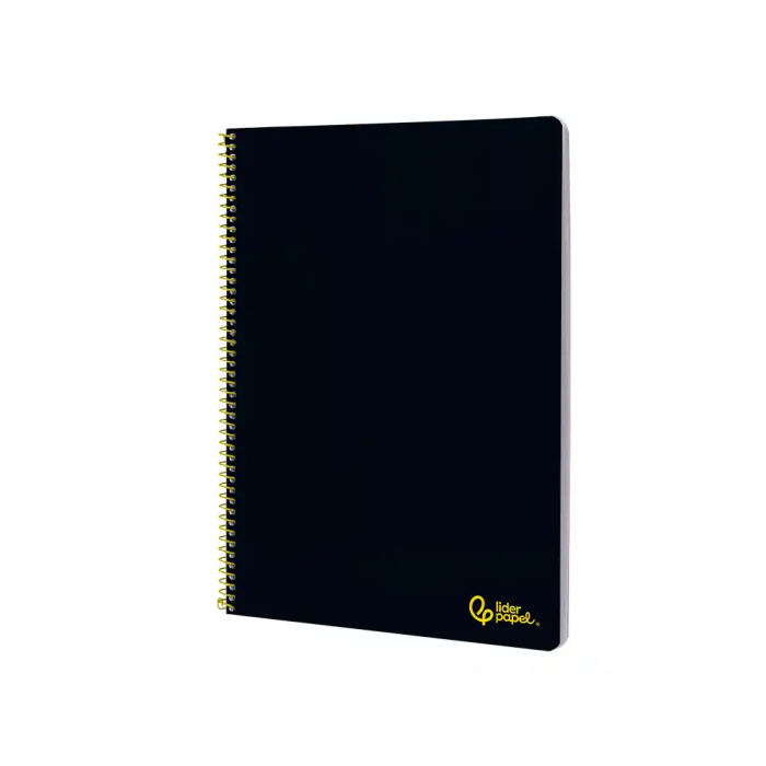 Liderpapel Cuaderno espiral A4 Smart tapa blanda 80 hojas 75gr rayado horizontal con margen color negro 3