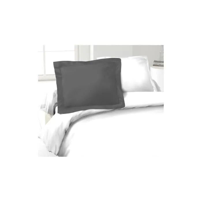Lovely Home Juego de 2 fundas de almohada 100% Algodón Gris Oscuro 50x70 cm 1 Lovely Home Juego de 2 fundas de almohada 100% Algodón Gris Oscuro 50x70 cm 1