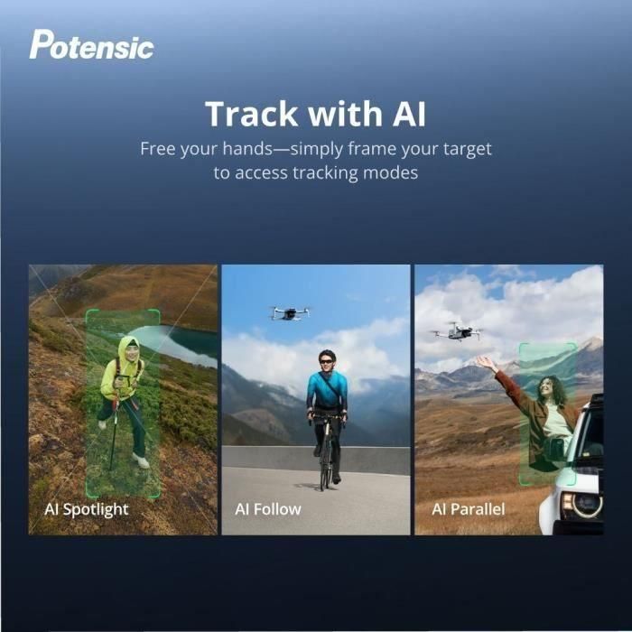 Dron - POTENSIC - ATOM 2 - Combo Fly More - Cámara HD/4K - GPS integrado - Tiempo de vuelo de 15 a 25 minutos - Alcance de 300 metros 5 Dron - POTENSIC - ATOM 2 - Combo Fly More - Cámara HD/4K - GPS integrado - Tiempo de vuelo de 15 a 25 minutos - Alcance de 300 metros 5