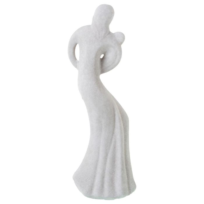 Figura Decorativa Alexandra House Living Beige Cerámica Mujer Bebé 15 x 15 x 47 cm 2