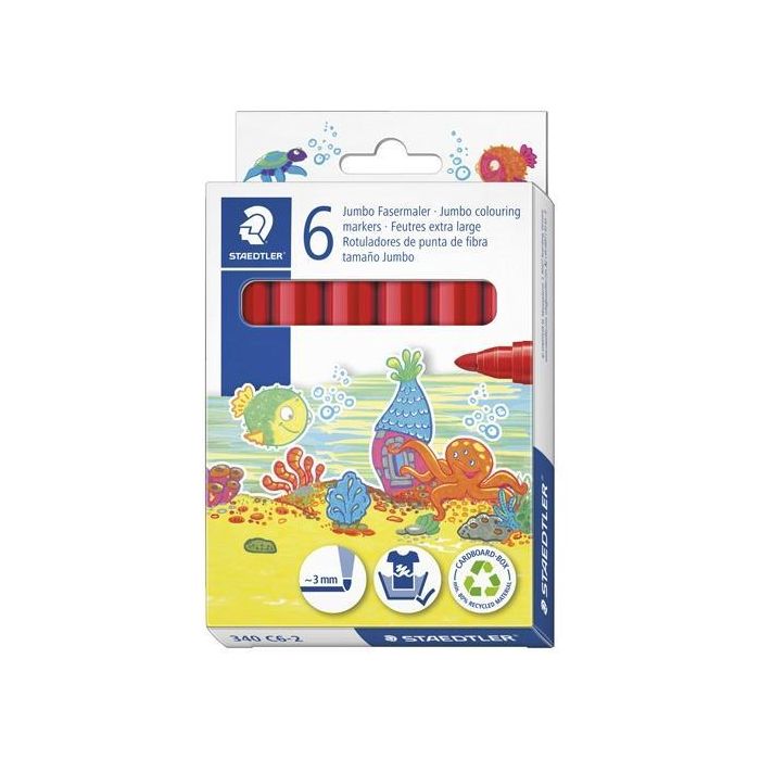 Staedtler Rotulador Noris Club Grueso Rojo Estuche 6 Ud Staedtler Rotulador Noris Club Grueso Rojo Estuche 6 Ud