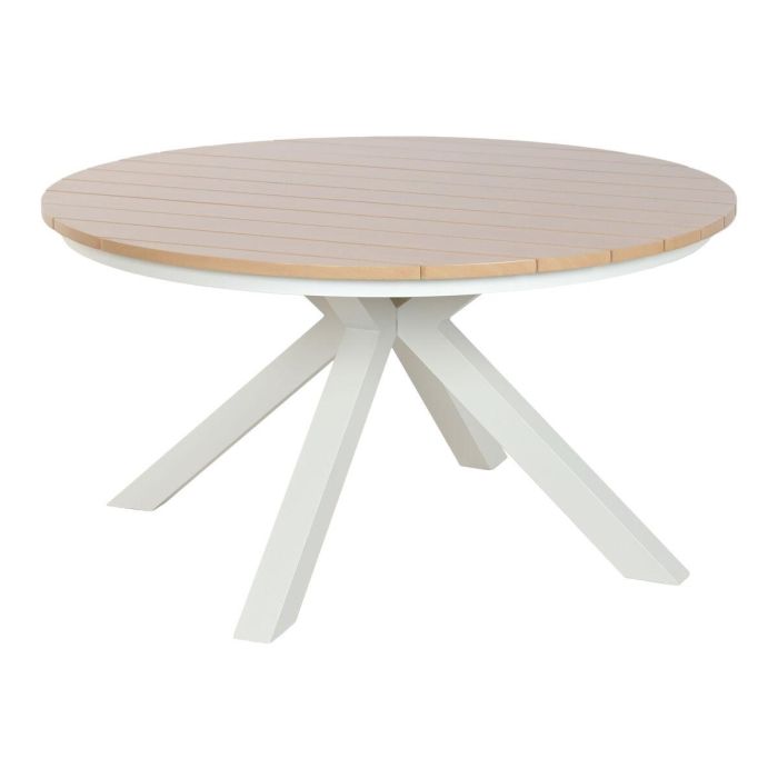 DKD Home Decor Mesa Redonda Blanca de Aluminio para Comedor, Terraza y Jardín - 140 cm Diámetro x 75 cm Alto 0 DKD Home Decor Mesa Redonda Blanca de Aluminio para Comedor, Terraza y Jardín - 140 cm Diámetro x 75 cm Alto 0