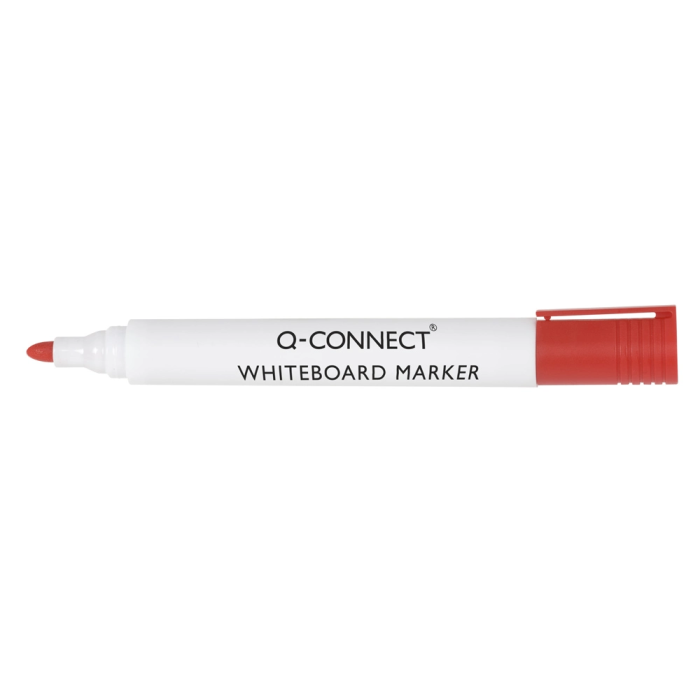 Q-connect Rotulador Pizarra Blanca Punta Redonda Color Rojo Trazo 3 mm 1