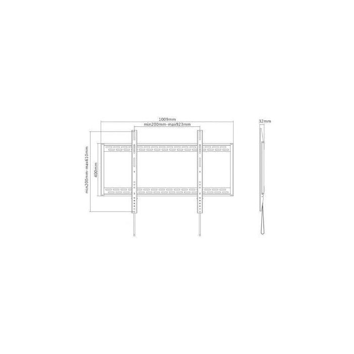 Aisens Soporte Pro Ultra Delgado Para Monitor/TV 60-100" Hasta 130 kg Negro 4