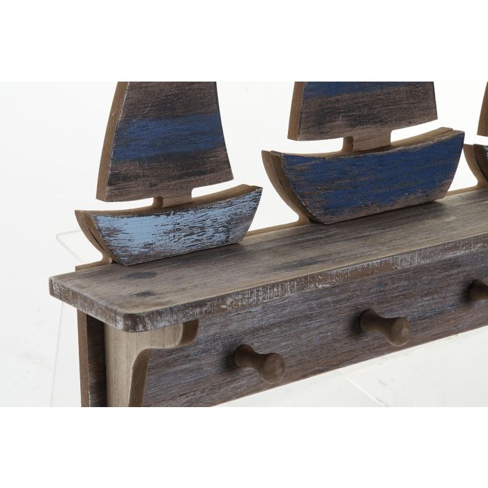 DKD Home Decor Perchero de Pared Atlantico de MDF, Diseño Barcos, Azul Celeste y Marino, 43x8.5x32 cm, Pack de 2 1 DKD Home Decor Perchero de Pared Atlantico de MDF, Diseño Barcos, Azul Celeste y Marino, 43x8.5x32 cm, Pack de 2 1