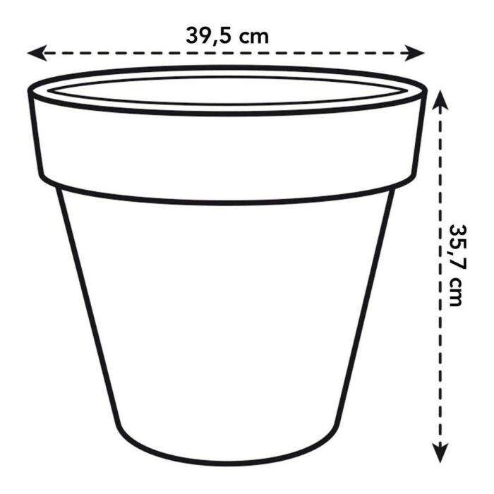 Elho Pure Round 40 Maceta Antracita Interior / Exterior Ø 39 x H 35,7 cm 3 Elho Pure Round 40 Maceta Antracita Interior / Exterior Ø 39 x H 35,7 cm 3
