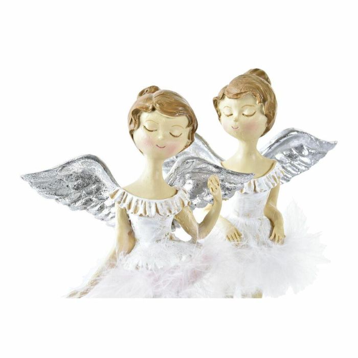 Figura Navidad Fantasia DKD Home Decor Blanco Rosa 9 x 17 x 11 cm (2 Unidades) 1 Figura Navidad Fantasia DKD Home Decor Blanco Rosa 9 x 17 x 11 cm (2 Unidades) 1