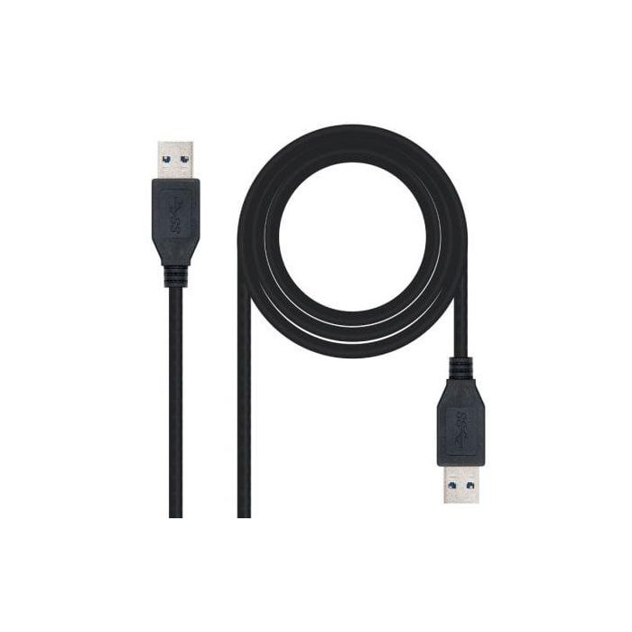 Nanocable 10.01.1001-BK Cable USB 3.0 Tipo A Macho a Macho, 1 metro, Negro, 5Gbps Nanocable 10.01.1001-BK Cable USB 3.0 Tipo A Macho a Macho, 1 metro, Negro, 5Gbps