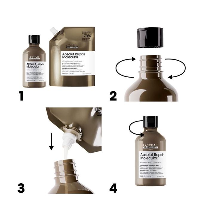 L'Oréal Professionnel Paris ABSOLUT REPAIR MOLECULAR Champú Sin Sulfatos 500ml Cabello Dañado 3 L'Oréal Professionnel Paris ABSOLUT REPAIR MOLECULAR Champú Sin Sulfatos 500ml Cabello Dañado 3