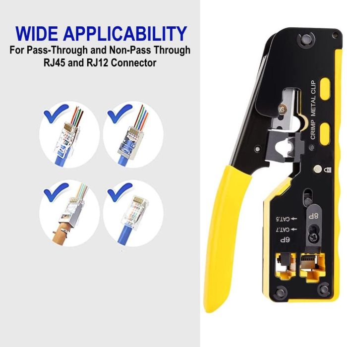 Ewent Crimpadora EW9006 para CAT.5e/6/6A/7 y RJ11/12, Acero Inoxidable, Empuñadura Ergonómica 1 Ewent Crimpadora EW9006 para CAT.5e/6/6A/7 y RJ11/12, Acero Inoxidable, Empuñadura Ergonómica 1
