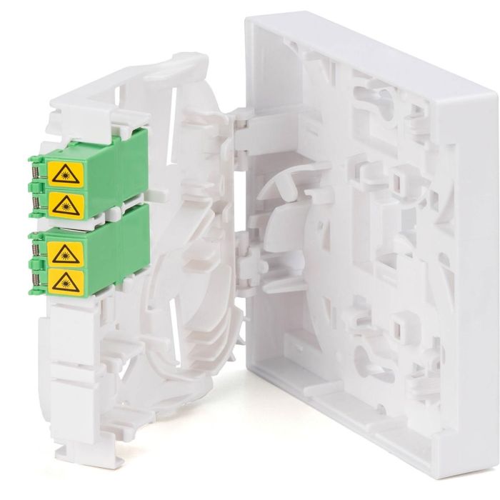 DIGITUS FTTH Gehäuse mit 2 x LC/APC DX Kupplung mit Shutter 6