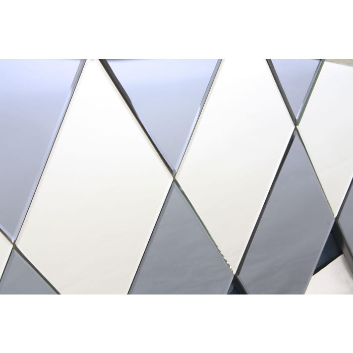 DKD Home Decor Espejo Moderno Negro Cristal Madera Rombos 120 x 2 x 80 cm 2