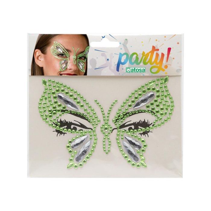 Joyas Faciales Adhesivas Mariposa Verde 1