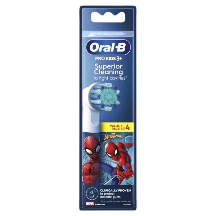 Oral-B Pro Cepillos Infantiles Spiderman/Frozen, Pack de 4 Unidades