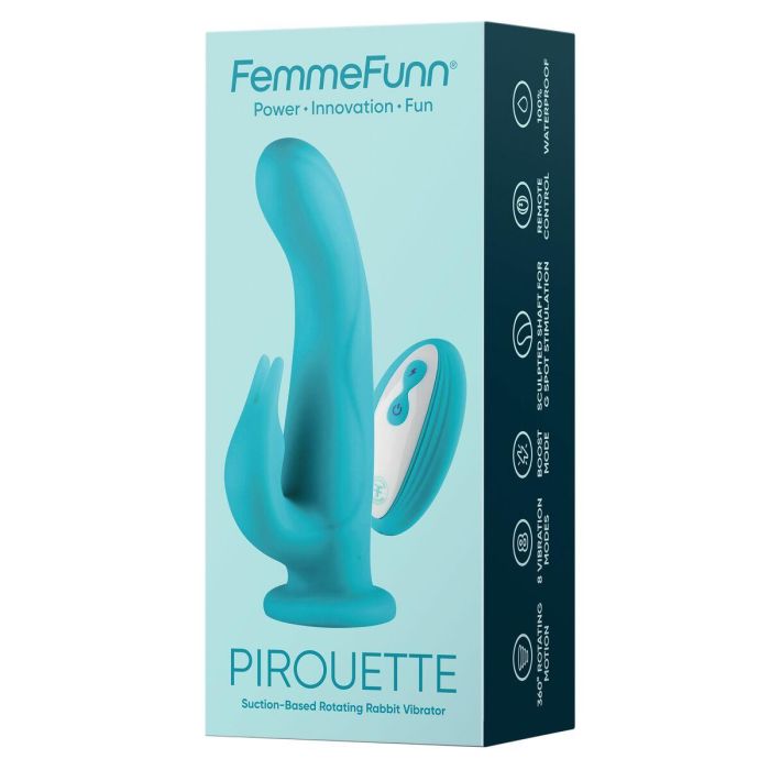Vibrador Doble Estimulación FemmeFunn Pirouette Turquesa 5 Vibrador Doble Estimulación FemmeFunn Pirouette Turquesa 5