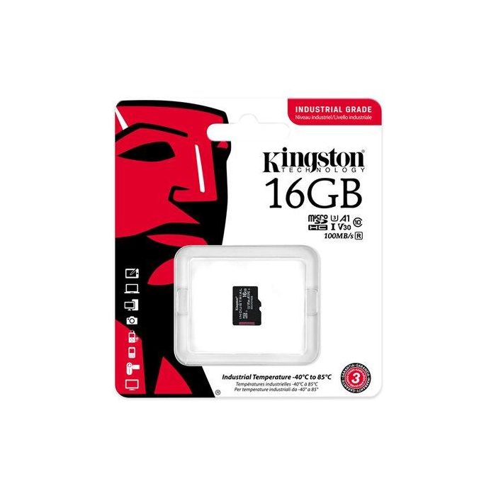 Kingston Tarjeta MicroSD 16GB Clase 10 UHS-I U3 V30 A1 TLC NAND 3.3V 2
