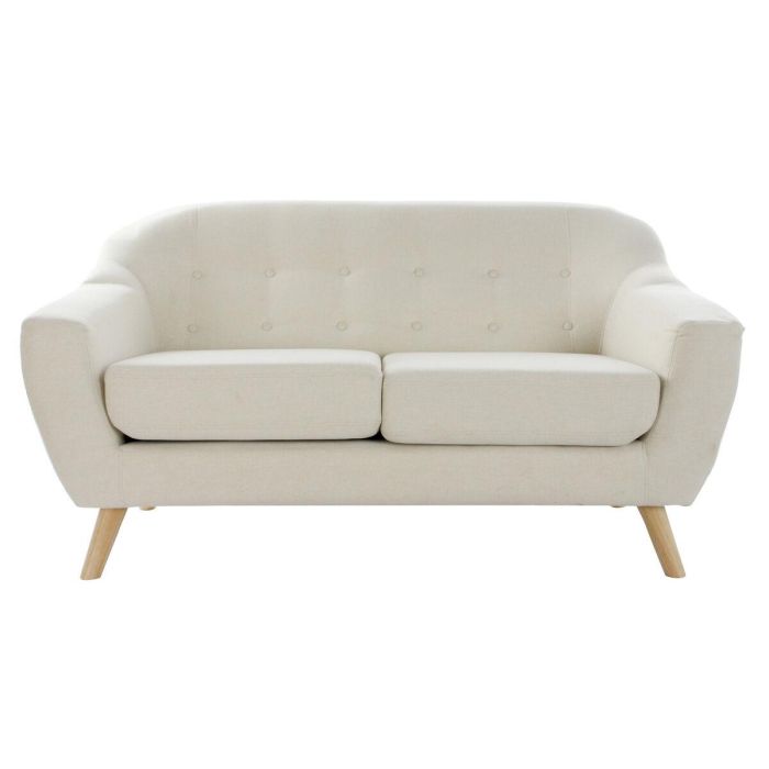 Sofa Scandi DKD Home Decor Crema Natural 84 x 82 x 146 cm