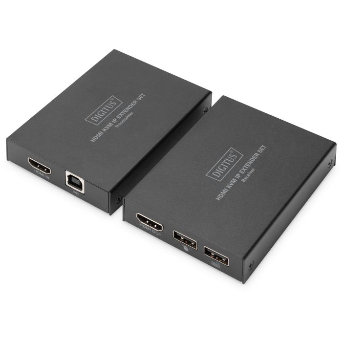 DIGITUS Extender KVM HDMI IP Set hasta 150m FullHD 3