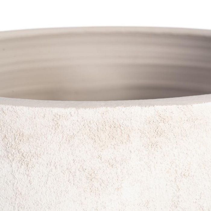 Macetero Crema Cerámica Decoración 40 X 40 X 40 cm