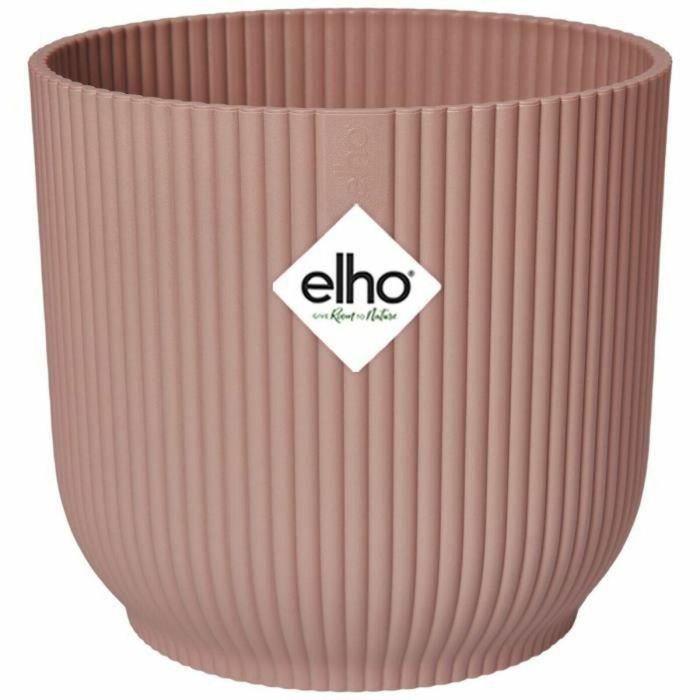 Elho ELH8711904494223 Vibras Maceta de Flores Redonda de Plástico Ø25 cm Polvo de Rosa