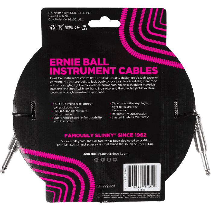 Cable Eb Instrumento Trenzado Jack-Jack Ss 5,5 M - Silver Fox 1 Cable Eb Instrumento Trenzado Jack-Jack Ss 5,5 M - Silver Fox 1