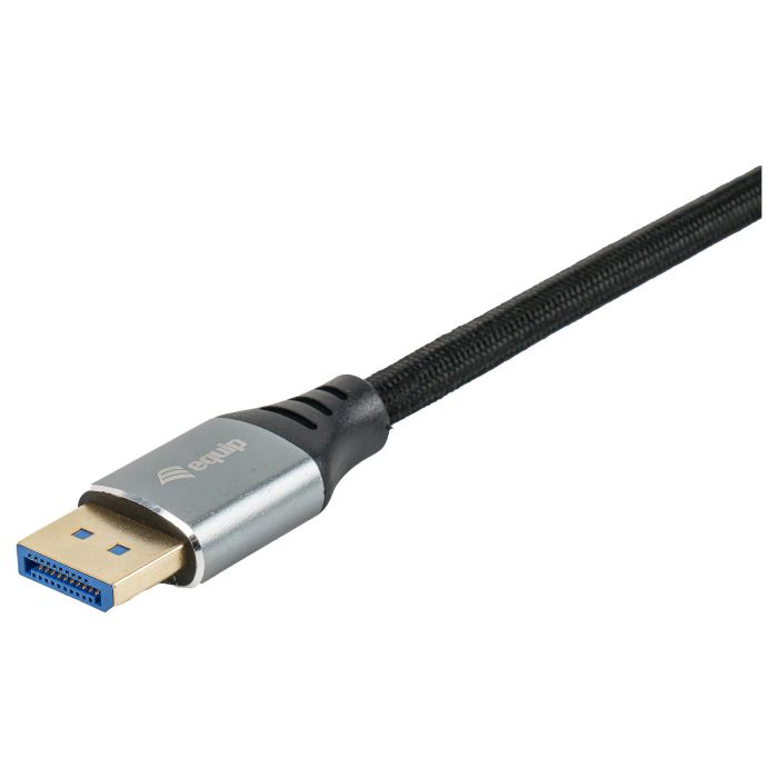 EQUIP Cable DisplayPort 2.1 Premium 119281, 1m, Macho a Macho, 16K/60Hz, 54Gbps, HDR, HDCP 2.3, Negro/Plata 2 EQUIP Cable DisplayPort 2.1 Premium 119281, 1m, Macho a Macho, 16K/60Hz, 54Gbps, HDR, HDCP 2.3, Negro/Plata 2