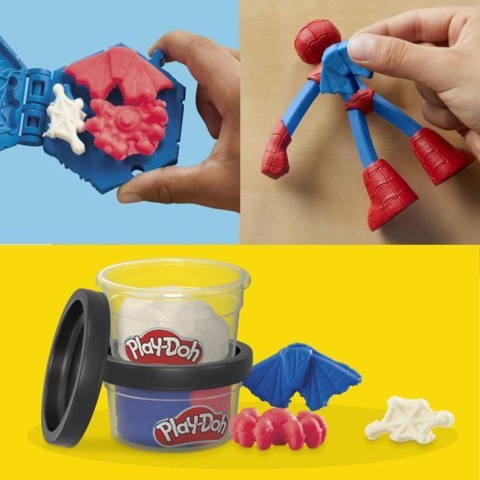 Play-Doh Spider-Man, caja My Web Creator con figura flexible y plastilina, a partir de 4 años, Marvel 4 Play-Doh Spider-Man, caja My Web Creator con figura flexible y plastilina, a partir de 4 años, Marvel 4