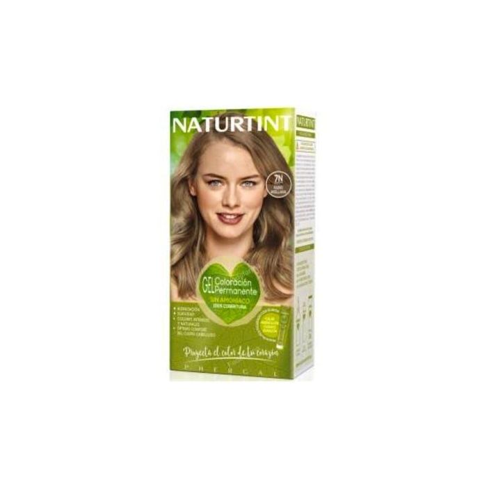 Naturtint Coloración Permanente Sin Amoniaco 7N Rubio Avellana Biobased para Brillo e Hidratación