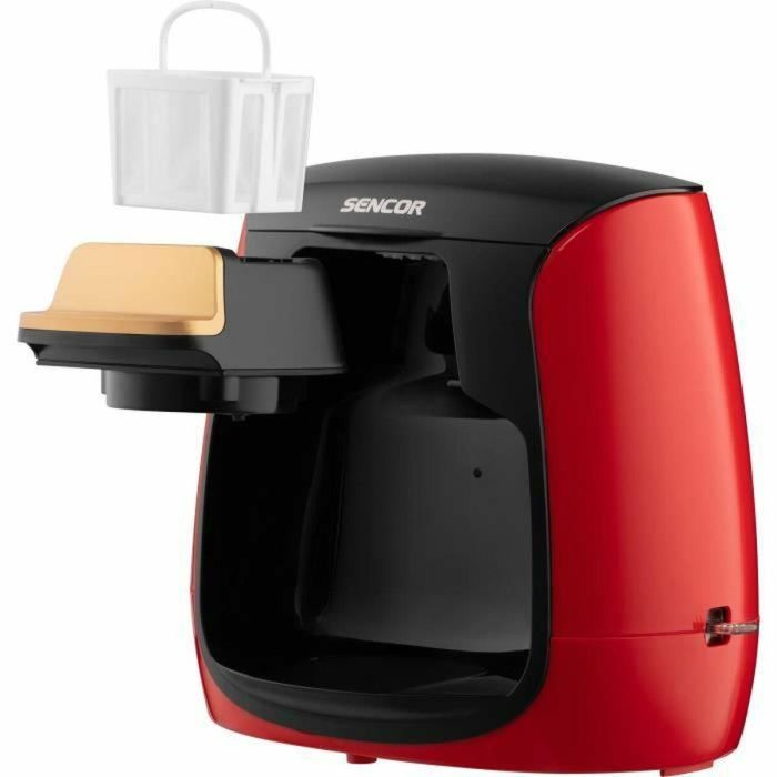 Cafetera - SENCOR - SCE 2101RD - 0,3 L - 500 W - 2 tazas incluidas - Roja 3