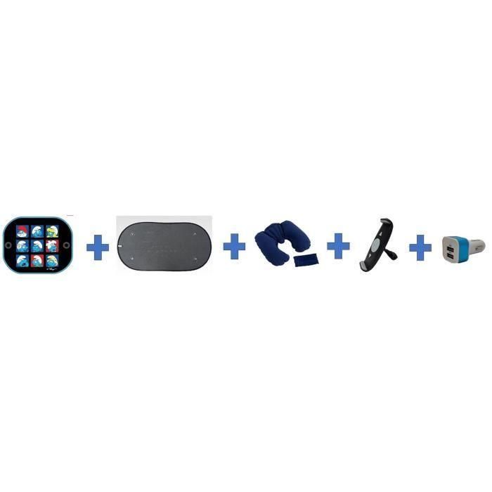 HTC Equipement HTC3513765119063 Pack Coche Verano para Vacaciones - Parasol, Cojín Cervical y Soporte Tablet