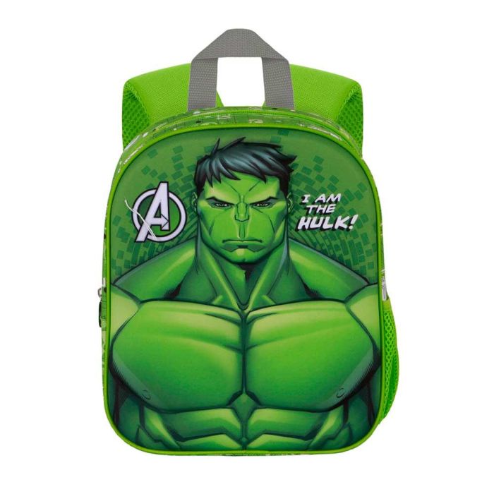 Mochila 3D Elite Rage Marvel Hulk Verde 1