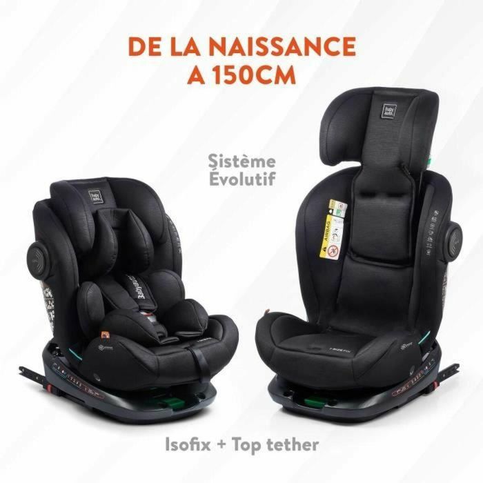 Silla de coche - BABYAUTO - GYRO BLACK LINE EMBOSSED - Desde el nacimiento hasta los 12 años - 0-36 kg - I-Size - ISOFIX - Giratoria 360° - R129 4 Silla de coche - BABYAUTO - GYRO BLACK LINE EMBOSSED - Desde el nacimiento hasta los 12 años - 0-36 kg - I-Size - ISOFIX - Giratoria 360° - R129 4