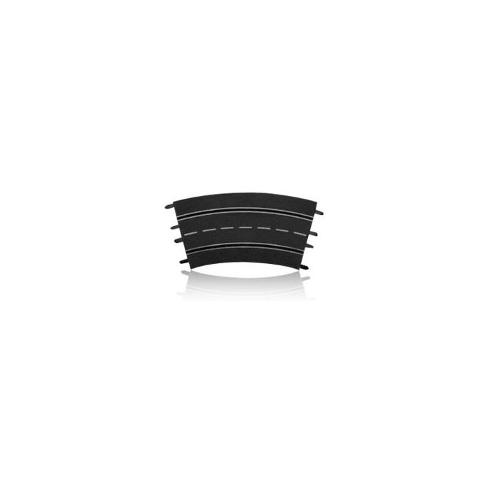 Carrera 20573 Accesorios Curva 3/30° para Pistas 1/32 y 1/24 (6 unidades) Negro