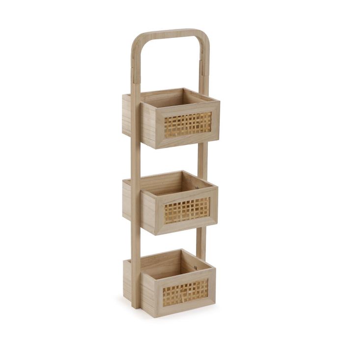 Estantería de madera Versa 3 cestas 23x77 cm Estantería de madera Versa 3 cestas 23x77 cm