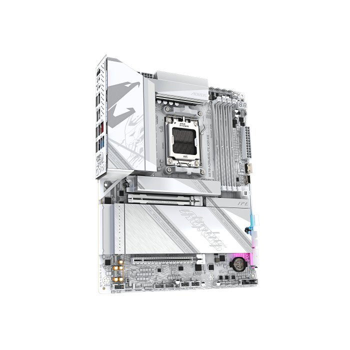 Placa Gigabyte X870 Aorus Elite X Ice,Amd,Am5,X870,4Ddr5,256Gb,1Hdmi+2Usb4,2Sata6+2M.2,5Gblan+Wifi7+Bt5.4,10Usb3.2,Atx 2