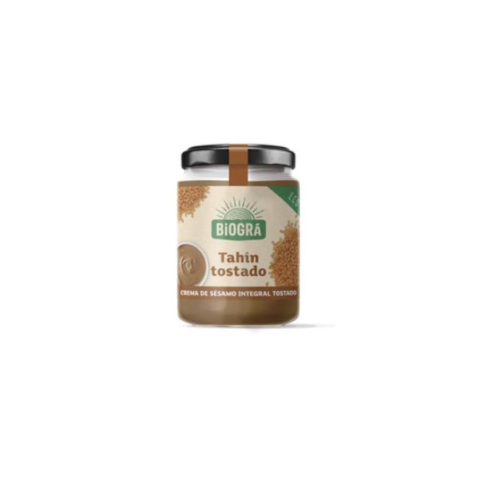 BIOGRA Tahin Tostado Integral 100% Sésamo Bio 400g Vegano Sin Lactosa