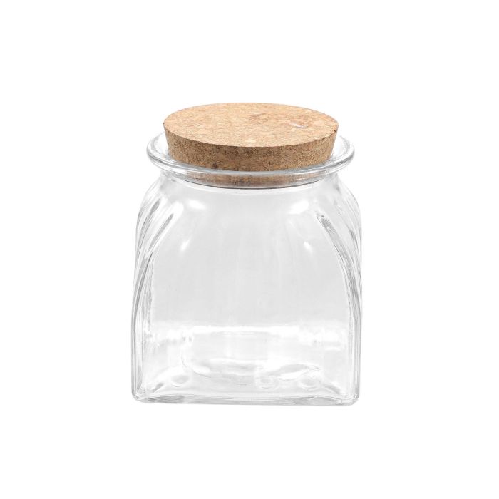 Tarro de vidrio con líneas y tapón de corcho 660 ml - La Mediterranea (24 Unidades) 6 Tarro de vidrio con líneas y tapón de corcho 660 ml - La Mediterranea (24 Unidades) 6
