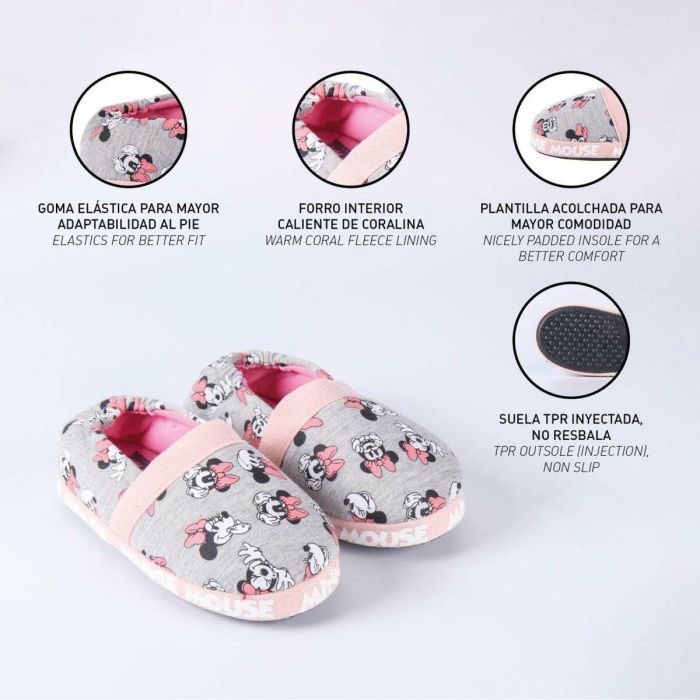 Zapatillas de Estar por Casa Minnie Mouse Gris claro 5