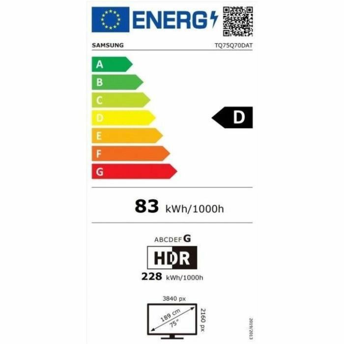 SAMSUNG 75Q70D - QLED TV 75 (190 cm) - 4K UHD 3840x2160 - 120 Hz - Quantum HDR - Gaming HUB - Smart TV - 4xHDMI - WiFi 4 SAMSUNG 75Q70D - QLED TV 75 (190 cm) - 4K UHD 3840x2160 - 120 Hz - Quantum HDR - Gaming HUB - Smart TV - 4xHDMI - WiFi 4