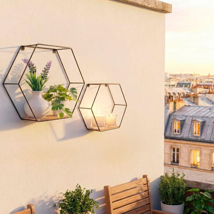 Perchero Max Home Hierro Madera MDF (6 Unidades) 2 Perchero Max Home Hierro Madera MDF (6 Unidades) 2