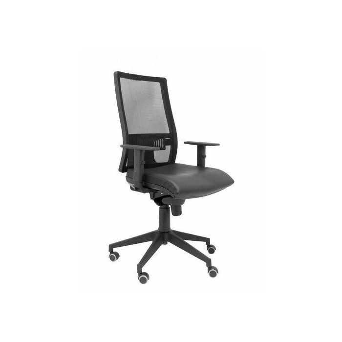 Silla Piqueras Y Crespo Horna Brazos Regulables Mecanismo Sincro Apoyo Lumbar Respaldo Malla Transpirable Y Asiento Tapizado Similpiel Negro