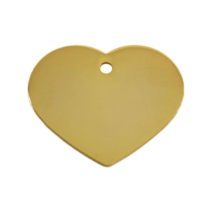 Placa identificativa para collar Imarc Heart Amarillo Dorado
