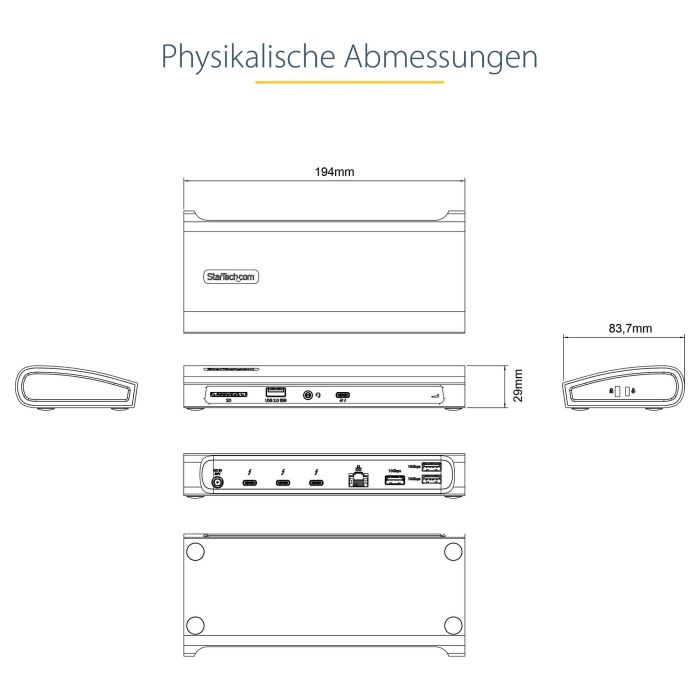Hub USB Startech TB4CDOCKUE 3 Hub USB Startech TB4CDOCKUE 3