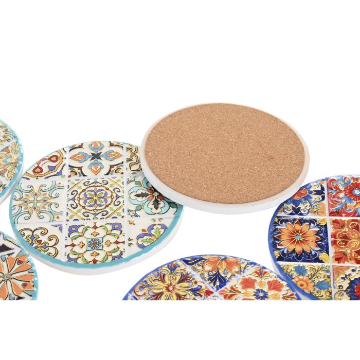 Posavasos Indio DKD Home Decor Azul Naranja 10.8 x 0.7 x 10.8 cm (72 Unidades) 2 Posavasos Indio DKD Home Decor Azul Naranja 10.8 x 0.7 x 10.8 cm (72 Unidades) 2