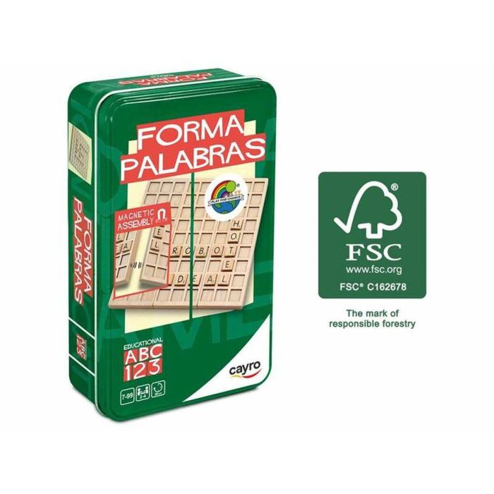 Juego formapalabras travel metal box (100 % madera fsc) 2 Juego formapalabras travel metal box (100 % madera fsc) 2