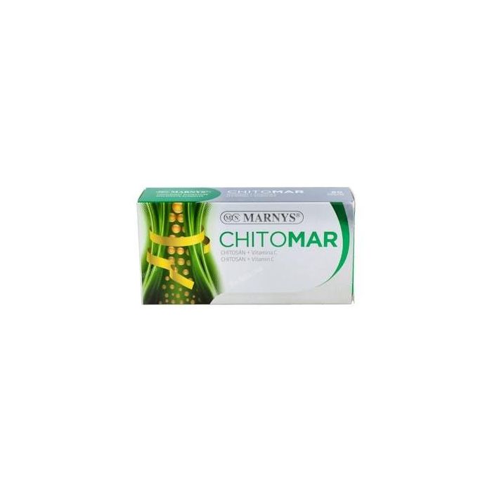MARNYS Chitomar - Bloquea la captación de grasa - Complemento alimenticio con Chitosán y Vitamina C - 60 cápsulas