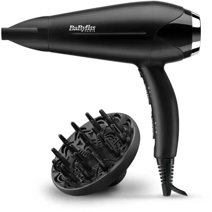 Babyliss Secador de Pelo D572DE Turbo Smooth 2200W con Control Iónico y Difusor para Cabello con Encrespamiento 3