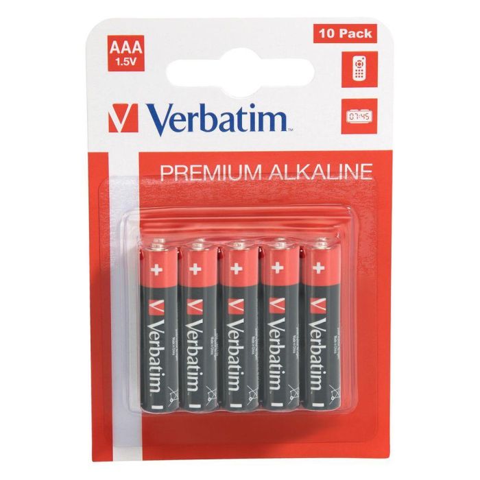 Verbatim AAA Alkaline Batteries, 1.5V, 10 Pcs Verbatim AAA Alkaline Batteries, 1.5V, 10 Pcs