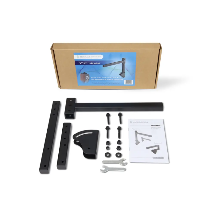 IsoAcoustics V120 Soporte en L Isoacoust para Montaje de Altavoces Profesionales Techo Pared Inclinable Ajustable 2