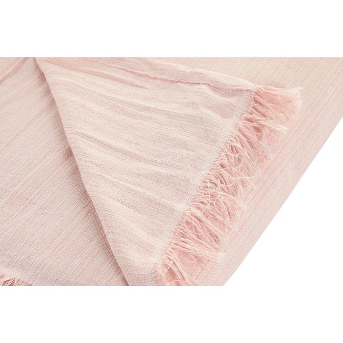 Plaid Basicos DKD Home Decor Rosa Blanco 260 x 0.2 x 160 cm (2 Unidades) 4 Plaid Basicos DKD Home Decor Rosa Blanco 260 x 0.2 x 160 cm (2 Unidades) 4